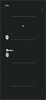 Дверь входная  205*86 Bravo R Мило, Букле черное/Bianco Veralinga, Правое sp2510BR_033-1357 - фото 3855513