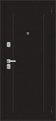 Дверь входная  190*86 Bravo R Любо Мини/BChrome, Антик Медный/Cappuccino Melinga, Левое sp2510BR_033-2642