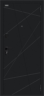 Дверь входная Bravo R Граффити-5/SBlack, Букле черное/Slate Art 205*96 Правое sp2510BR_033-2561 - фото 3855741