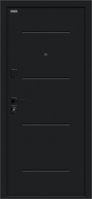 Дверь входная  205*96 Bravo R Граффити-1 Инсайд/SBlack, Букле черное/Slate Art, Левое sp2510BR_033-2636