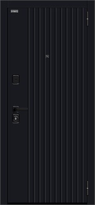Дверь входная Bravo R Граффити-32/32, Total Black/Super White 205*96 Левое sp2510BR_033-2263 - фото 3856091