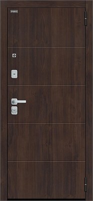 Дверь входная  205*96 Bravo R Флэт/BChrome, Almon/Cappuccino Melinga, Левое с зеркалом sp2510BR_033-2488