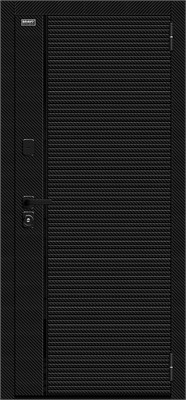 Дверь входная  205*96 Bravo N Лайнер-3, Black Carbon/Off-white, Правое с зеркалом sp2510BR_033-2162