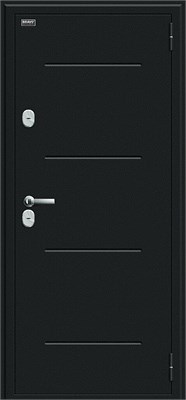 Дверь входная уличная от -45 до +40 гр С, 205*86 Bravo  Thermo Лайн, Букле черное/Cappuccino Veralinga, Левое sp2510BR_033-1804