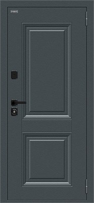 Дверь входная уличная от -45 до +40 гр С, 205*96 Bravo  Thermo Некст МФ/SBlack, Старк антрацит/White Silk, Левое sp2510BR_033-2680