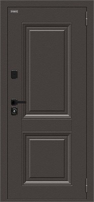 Дверь входная уличная от -45 до +40 гр С, 205*86 Bravo  Thermo Некст МФ/SBlack, Старк шоколад/White Silk, Правое sp2510BR_033-2683