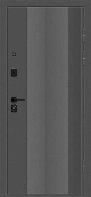 Дверь входная 205*86 Bravo  Optim Z-2 Классика, Букле графит/Белый, Левое sp2510BR_033-2518