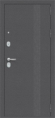 Дверь входная 205*86 Bravo  Тайга-9 Вертикаль, Антик Серебряный/Белый, Правое sp2510BR_033-2363