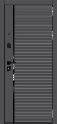 Дверь входная 205*86 Bravo  Optim Z-3, Графит/Белый, Левое sp2510BR_033-2534