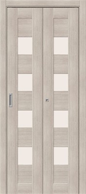 Межкомнатная складная дверь Браво-23, Cappuccino Melinga / Magic Fog, Эко Шпон, 200*35 sp2510BR_153-1154 - фото 3857232