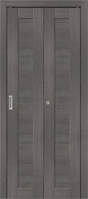 Межкомнатная складная дверь 200*40 два ДП, Браво-21, Grey Melinga , Эко Шпон sp2510BR_153-1426