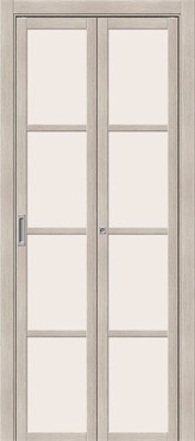 Межкомнатная складная дверь Твигги-11.3, Cappuccino Melinga / Magic Fog, Эко Шпон, 200*35 sp2510BR_153-1266 - фото 3857260