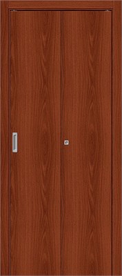 Межкомнатная складная дверь 200*40 два ДП, Гост-0, Л-11 (ИталОрех), Финиш Флекс, Без усиления sp2510BR_092-0494