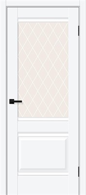 Межкомнатная  дверь Прима-3, White Silk / White Сrystal, ПЭТ, 200*80 sp2510BR_169-0343 - фото 3857880