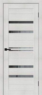 Межкомнатная дверь 200*80, Браво-30, Bianco Melinga / Mirox Grey , Эко Шпон sp2510BR_153-7604