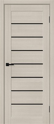 Межкомнатная  дверь Браво-22, Cream Melinga / Black Shine, Эко Шпон, 200*70 sp2510BR_153-7551 - фото 3858409