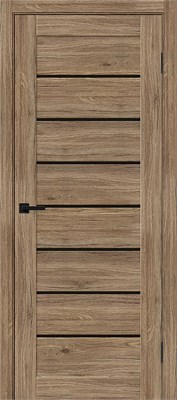 Межкомнатная дверь 200*80, Браво-22, Original Oak / Black Shine , Эко Шпон sp2510BR_153-4386