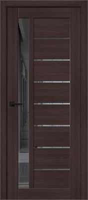 Межкомнатная  дверь Браво-27, Wenge Melinga / Mirox Grey, Эко Шпон, 200*70 sp2510BR_153-1297 - фото 3858617