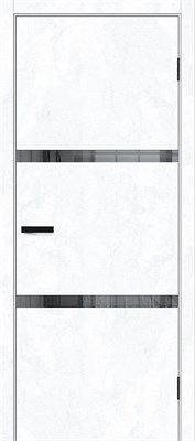 Межкомнатная  дверь Браво-2.55, Snow Art / Mirox Grey, Эко Шпон, 200*60 sp2510BR_153-1051 - фото 3858784