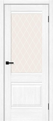 Межкомнатная  дверь Прима-3, Snow Melinga / White Сrystal, Эко Шпон, 200*70 sp2510BR_153-1458 - фото 3858876