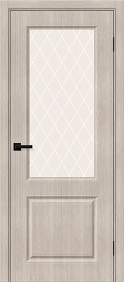 Межкомнатная  дверь Скинни-13, Cappuccino Melinga / White Сrystal, Эко Шпон, 200*90 sp2510BR_153-7481 - фото 3859071