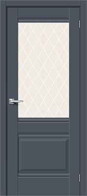 Межкомнатная  дверь Прима-3, Stormy Matt / White Сrystal, Эмалит, 200*60 sp2510BR_066-0373 - фото 3859134