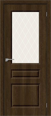 Межкомнатная дверь 200*80, Скинни-15, Dark Barnwood / White Сrystal , Винил sp2510BR_146-0221
