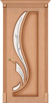 Межкомнатная  дверь Лилия, Ф-05 (Дуб) / Полимер, Шпон, 200*90 sp2510BR_003-0778 - фото 3860326