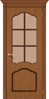 Межкомнатная дверь 200*60, Каролина, Ф-11 (Орех) / Риф. , Шпон sp2510BR_003-0121
