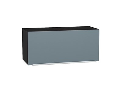 Шкаф верхний горизонтальный Фьюжн Graphite, Silky Blue, 360, 800 В*Ш*Г 358*800*320, фасад МДФ  Silky Blue, корпус  Graphite ms2510VVT_51929