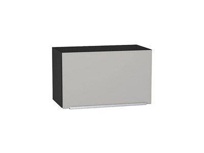 Шкаф верхний горизонтальный Фьюжн Graphite, Silky Light Grey, 360, 600 В*Ш*Г 358*600*320, фасад МДФ  Silky Light Grey, корпус  Graphite ms2510VVT_66563