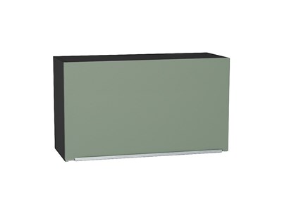 Шкаф верхний горизонтальный Фьюжн Graphite, Silky Mint, 460, 800 В*Ш*Г 458*800*318, фасад МДФ  Silky Mint, корпус  Graphite ms2510VVT_57219