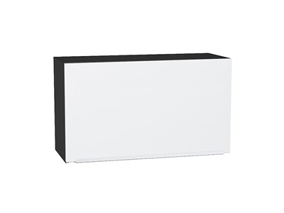 Шкаф верхний горизонтальный Фьюжн Graphite, Silky White, 460, 800 В*Ш*Г 458*800*318, фасад МДФ  Silky White, корпус  Graphite ms2510VVT_57213