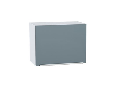 Шкаф верхний горизонтальный Фьюжн Белый, Silky Blue, 460, 600 В*Ш*Г 458*600*318, фасад МДФ  Silky Blue, корпус  Белый ms2510VVT_57200