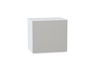 Шкаф верхний горизонтальный Фьюжн Белый, Silky Light Grey, 460, 500 В*Ш*Г 458*500*318, фасад МДФ  Silky Light Grey, корпус  Белый ms2510VVT_66553