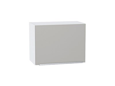 Шкаф верхний горизонтальный Фьюжн Белый, Silky Light Grey, 460, 600 В*Ш*Г 458*600*318, фасад МДФ  Silky Light Grey, корпус  Белый ms2510VVT_66554