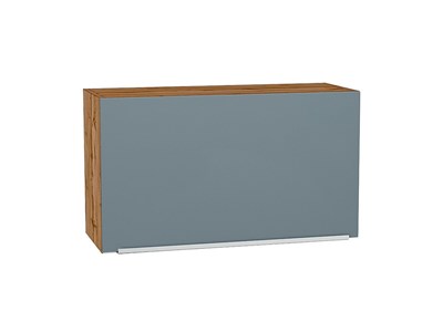 Шкаф верхний горизонтальный Фьюжн Дуб Вотан, Silky Blue, 460, 800 В*Ш*Г 458*800*318, фасад МДФ  Silky Blue, корпус  Дуб Вотан ms2510VVT_60665