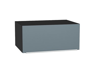 Шкаф верхний горизонтальный глубокий Фьюжн Graphite, Silky Blue, 800 В*Ш*Г 358*800*576, фасад МДФ  Silky Blue, корпус  Graphite ms2510VVT_51871