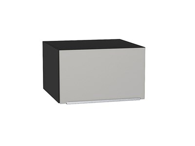 Шкаф верхний горизонтальный глубокий Фьюжн Graphite, Silky Light Grey, 600 В*Ш*Г 358*600*576, фасад МДФ  Silky Light Grey, корпус  Graphite ms2510VVT_66548