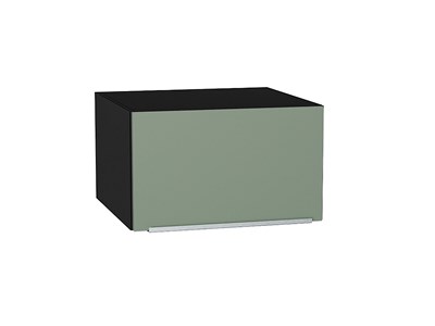 Шкаф верхний горизонтальный глубокий Фьюжн Graphite, Silky Mint, 600 В*Ш*Г 358*600*576, фасад МДФ  Silky Mint, корпус  Graphite ms2510VVT_51866
