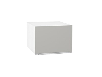 Шкаф верхний горизонтальный глубокий Фьюжн Белый, Silky Light Grey, 500 В*Ш*Г 358*500*576, фасад МДФ  Silky Light Grey, корпус  Белый ms2510VVT_66541