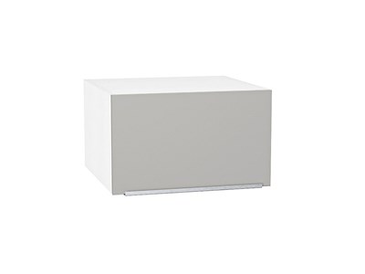 Шкаф верхний горизонтальный глубокий Фьюжн Белый, Silky Light Grey, 600 В*Ш*Г 358*600*576, фасад МДФ  Silky Light Grey, корпус  Белый ms2510VVT_66542