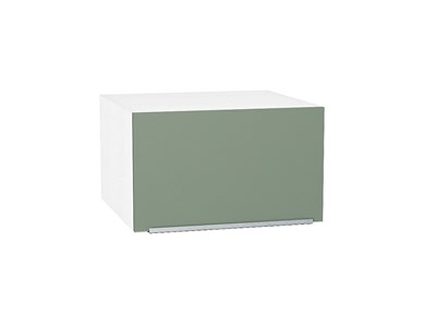 Шкаф верхний горизонтальный глубокий Фьюжн Белый, Silky Mint, 600 В*Ш*Г 358*600*576, фасад МДФ  Silky Mint, корпус  Белый ms2510VVT_51864