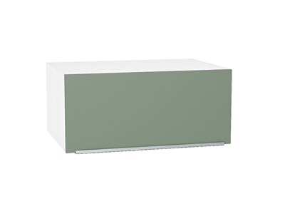 Шкаф верхний горизонтальный глубокий Фьюжн Белый, Silky Mint, 800 В*Ш*Г 358*800*576, фасад МДФ  Silky Mint, корпус  Белый ms2510VVT_51865