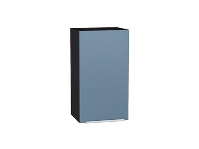 Шкаф верхний с 1-ой дверцей Фьюжн Graphite, Silky Blue, 720, 400 В*Ш*Г 716*400*320, фасад МДФ  Silky Blue, корпус  Graphite ms2510VVT_52026