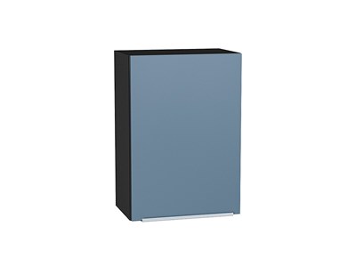 Шкаф верхний с 1-ой дверцей Фьюжн Graphite, Silky Blue, 720, 500 В*Ш*Г 716*500*320, фасад МДФ  Silky Blue, корпус  Graphite ms2510VVT_52028