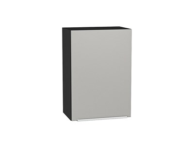 Шкаф верхний с 1-ой дверцей Фьюжн Graphite, Silky Light Grey, 720, 500 В*Ш*Г 716*500*320, фасад МДФ  Silky Light Grey, корпус  Graphite ms2510VVT_66602