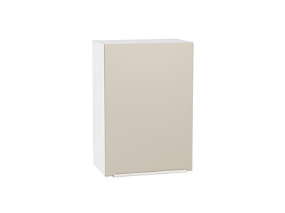 Шкаф верхний с 1-ой дверцей Фьюжн Белый, Cream Silk, 720, 500 В*Ш*Г 716*500*320, фасад МДФ  Cream Silk, корпус  Белый ms2510VVT_71895