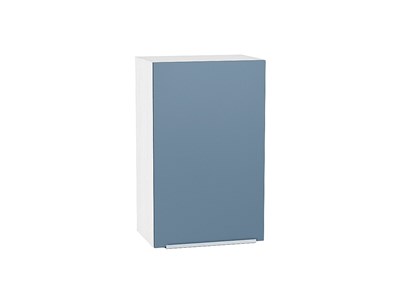 Шкаф верхний с 1-ой дверцей Фьюжн Белый, Silky Blue, 720, 450 В*Ш*Г 716*450*320, фасад МДФ  Silky Blue, корпус  Белый ms2510VVT_52018
