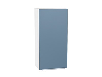 Шкаф верхний с 1-ой дверцей Фьюжн Белый, Silky Blue, 920, 400 В*Ш*Г 920*400*320, фасад МДФ  Silky Blue, корпус  Белый ms2510VVT_52022
